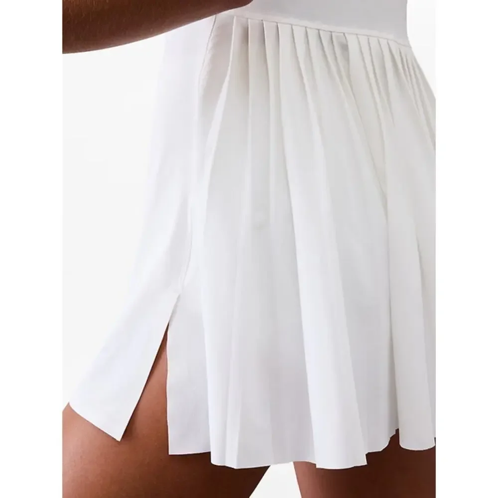 Athleta Match Point Pleated Dress White NWT XL - Picture 2 of 7
